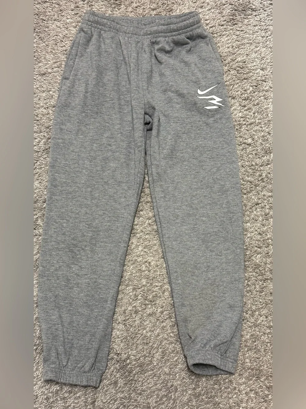 VGUC Boys Nike 3 Brand Grey Sweat Pants, Size YLG